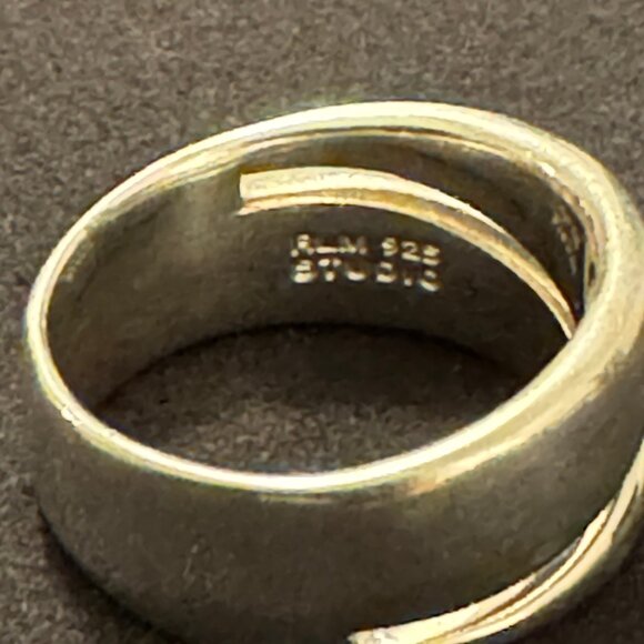 SS Robert Lee Morris RLM Studio Mid-Century 925 Size 8 Ring - Picture 3 of 5